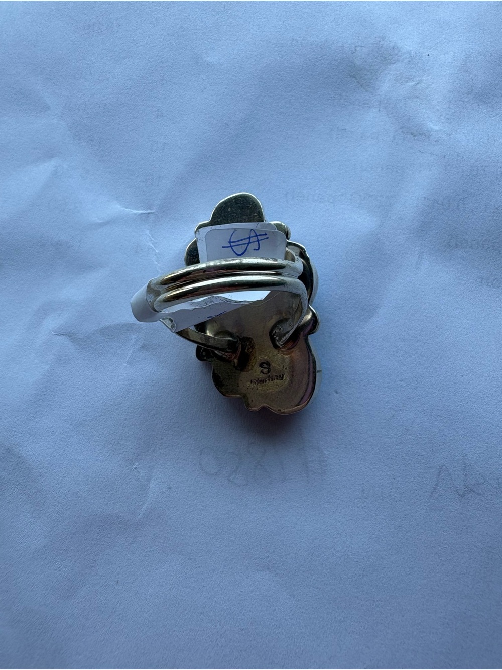 Turquoise Floral Silver-Accent Statement Ring - Bright Turquoise - Picture 3 of 3